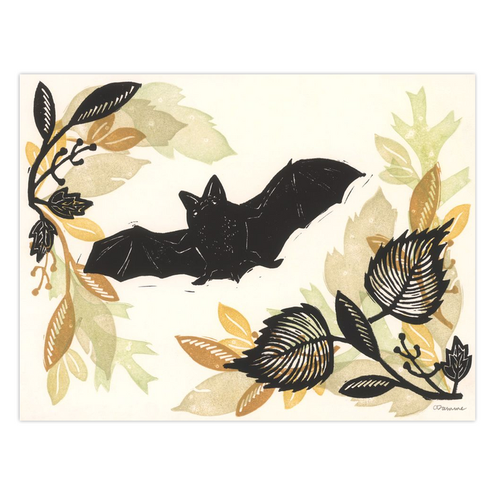 Friendly Fluttering Bat Greeting Cards