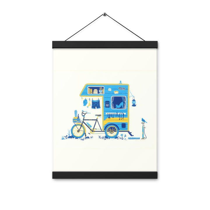 Home is Where Your Bike Is Print with Hanger