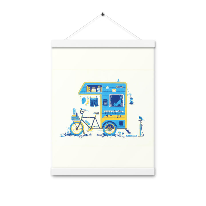 Home is Where Your Bike Is Print with Hanger